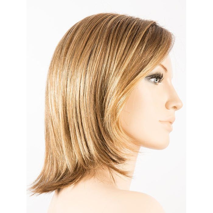 TOBACCO ROOTED 12.26.27 | Medium Brown base with Light Golden Blonde Highlights and Light Auburn Lowlights and Dark Roots