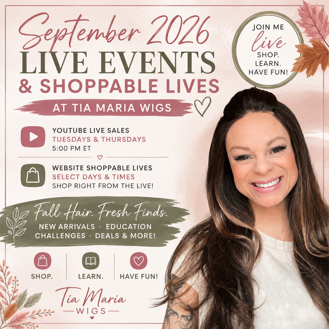 September Live Events Are Here! 🍂 Live Events & Shoppable Lives