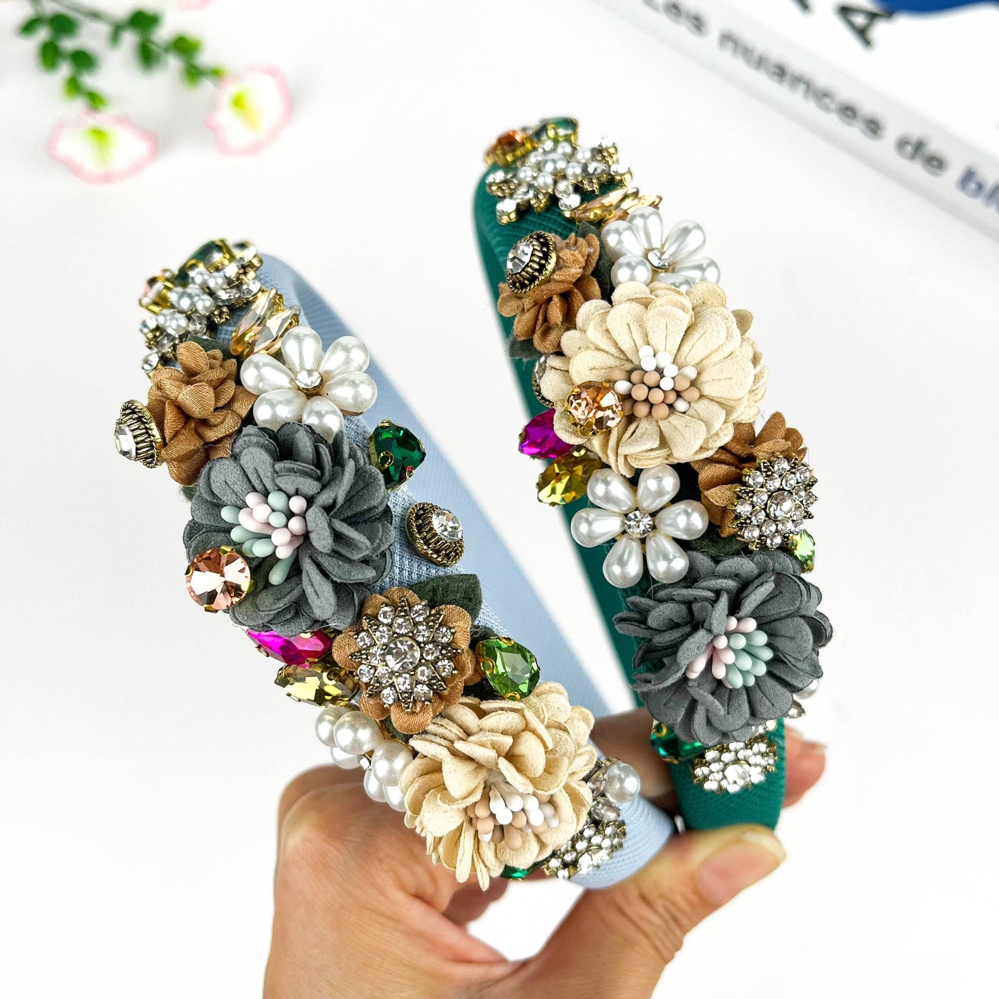Vintage Flower Baroque Rhinestone Headband
