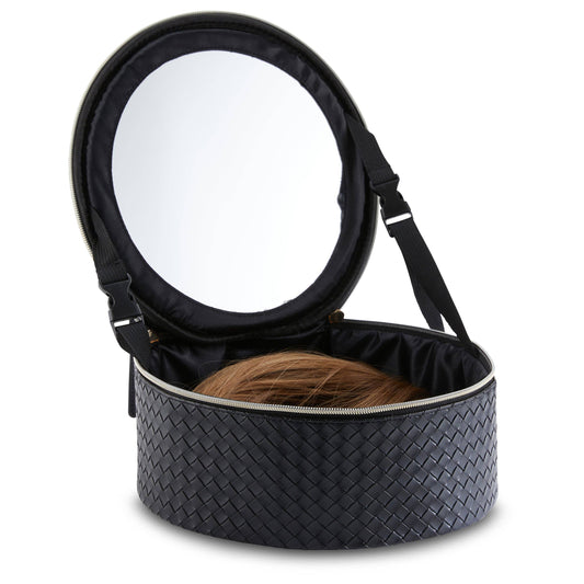 Premium Wig Travel Case with Full Sized Mirror by Fortune Wigs