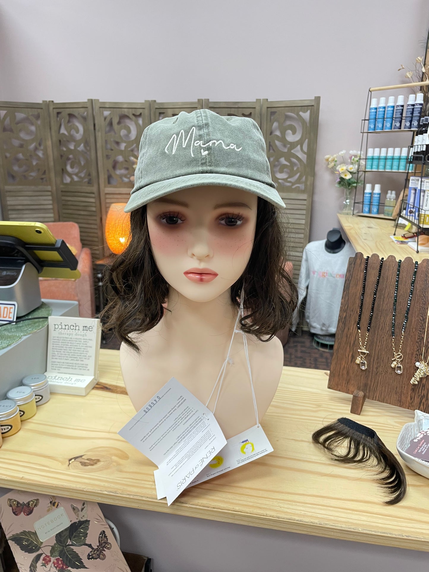 Wavy Bob Halo by Rene of Paris in Ginger Brown *BOUTIQUE DEAL*