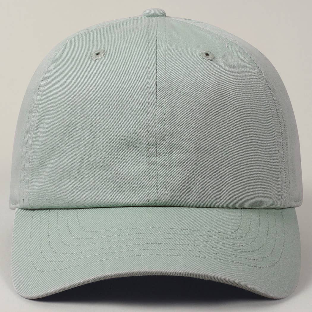 Stone Washed Cotton Solid Color Baseball Cap (Various colors)