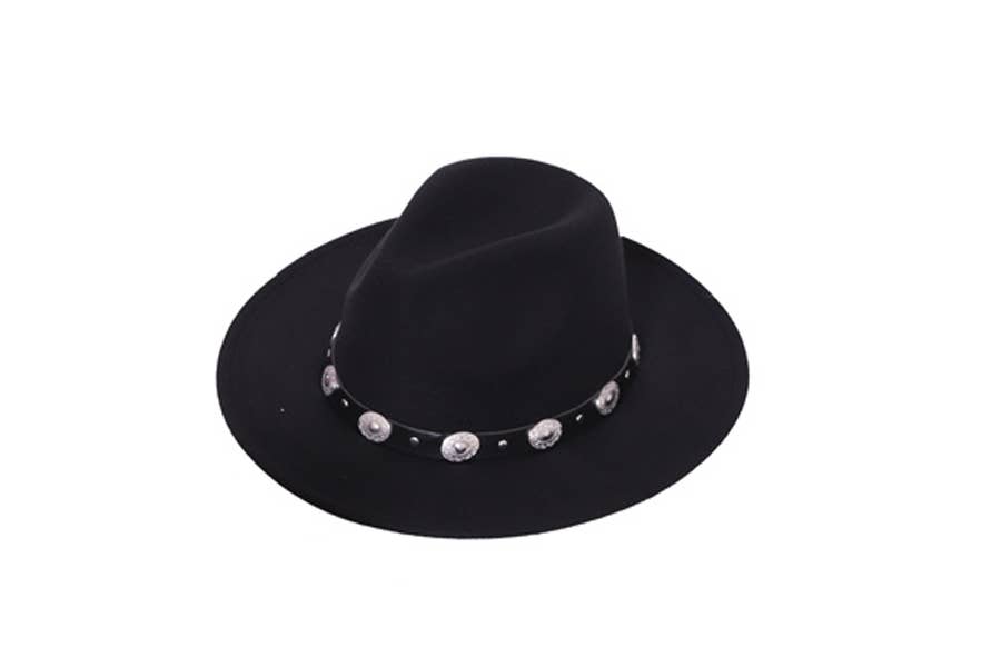 Ladies Faux Leather Brim Belt Fedora Style Hat – Olive