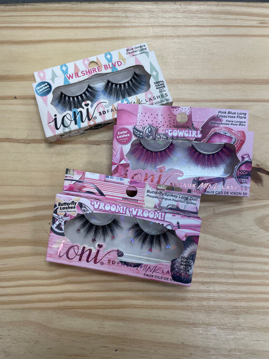 Ioni 3D FASHION & FUN Faux Mink Eyelashes, 1 Pair Pack