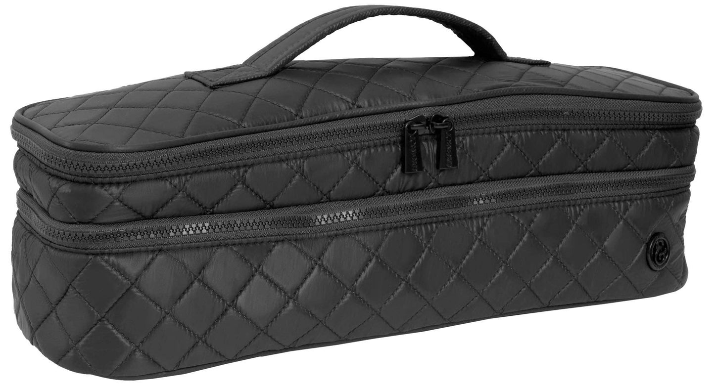 Joan & David Diamond Quilted Hair Tool Zippered Travel Case