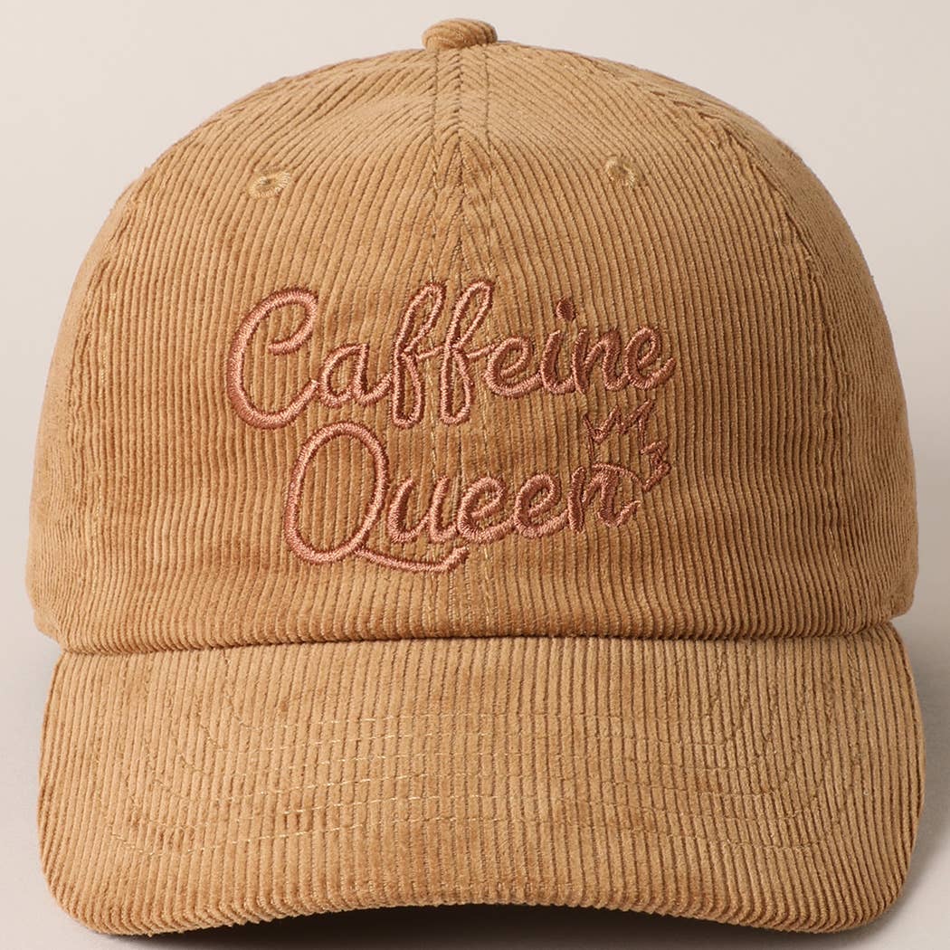 Caffeine Queen Corduroy Cap