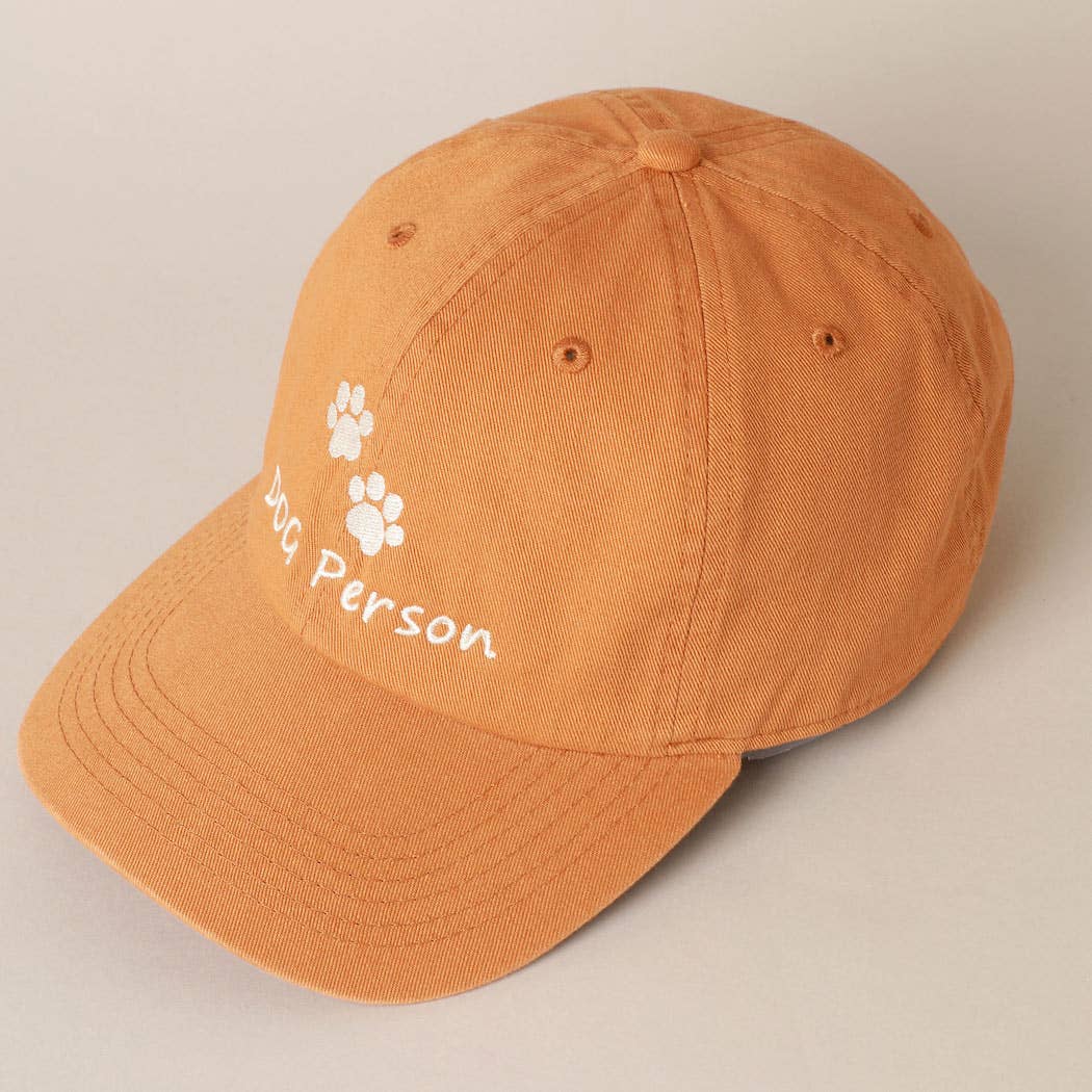 Dog Person Embroidered Cotton Baseball Cap