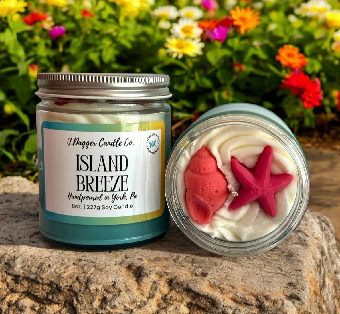 Beach Themed Dessert Soy Candle: J Dagger Candle Co. - 8oz.