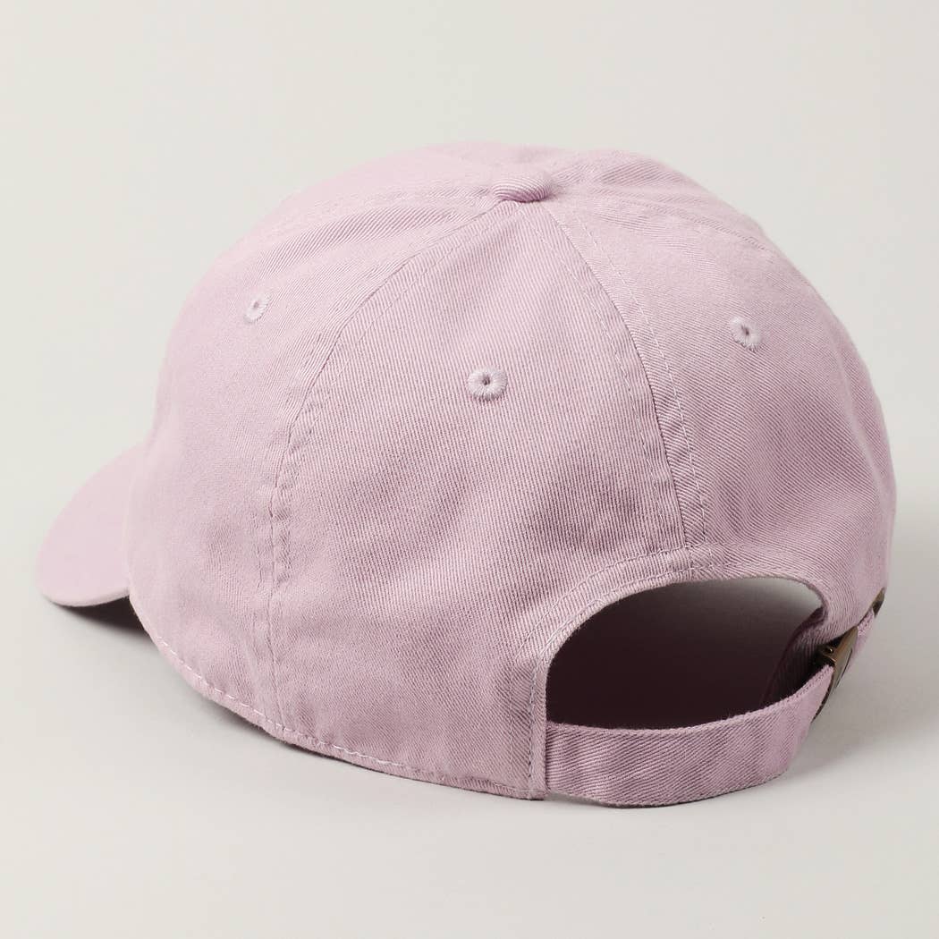 Stone Washed Cotton Solid Color Baseball Cap (Various colors)