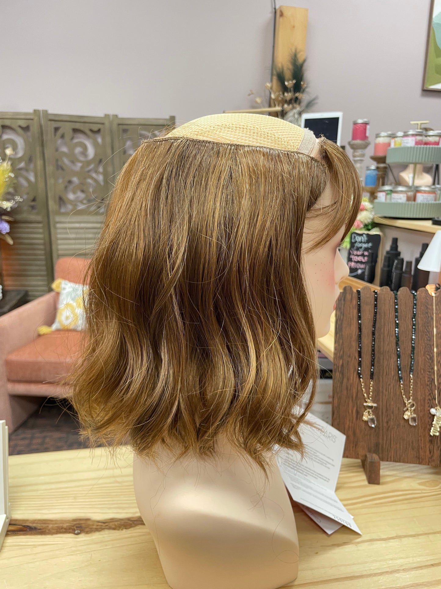 Wavy Bob Halo by René of Paris in Honey Brown *BOUTIQUE DEAL*