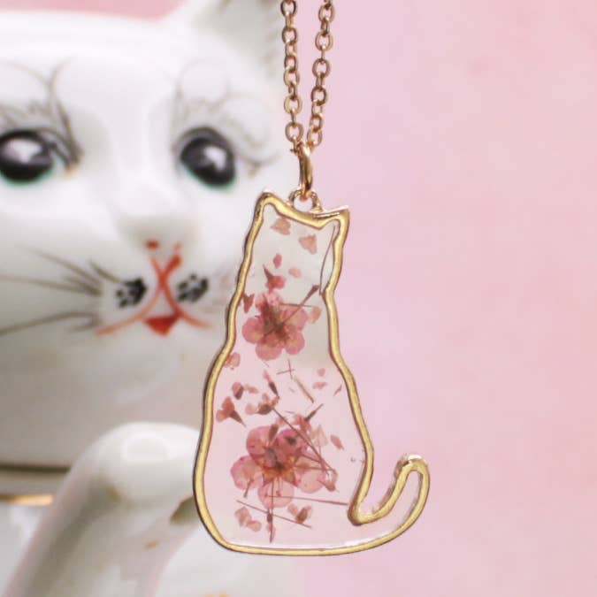 Floral Gold Cat Dried Flower