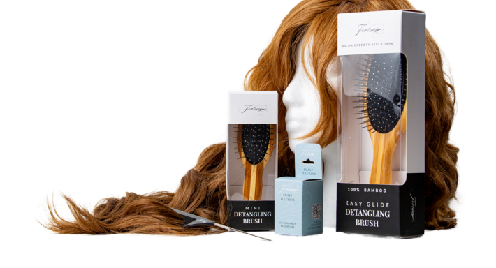 Bamboo Detangle Brush by Fortune – Travel Size Easy Glide