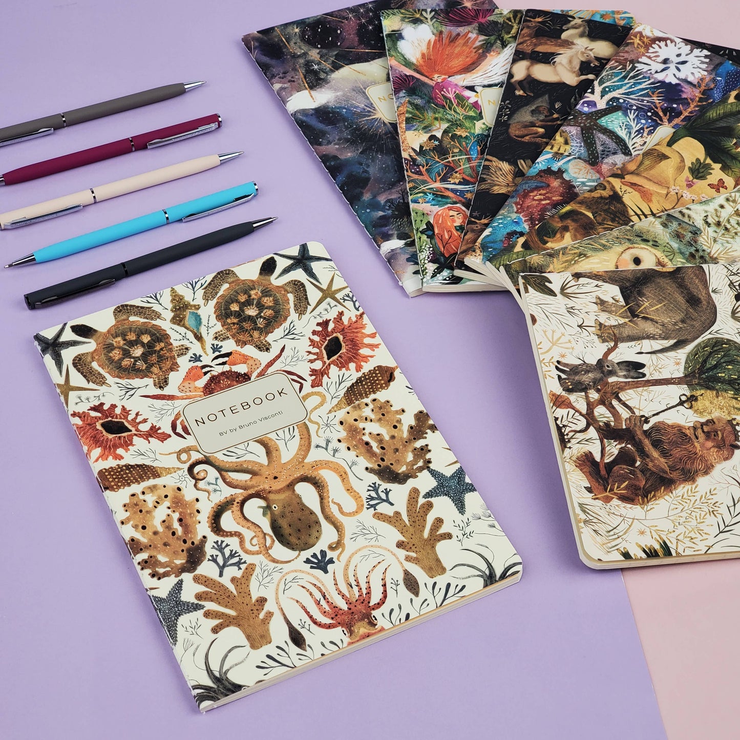 Coral by BV by Bruno Visconti - A5 Notebook
