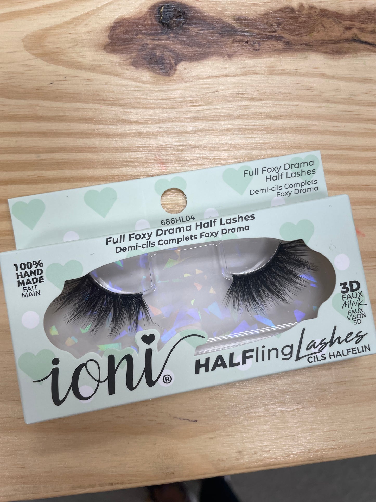 Ioni 3D HALFling Faux Mink Eyelashes, 1 Pair Pack