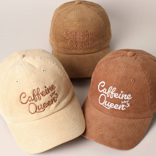 Caffeine Queen Corduroy Cap