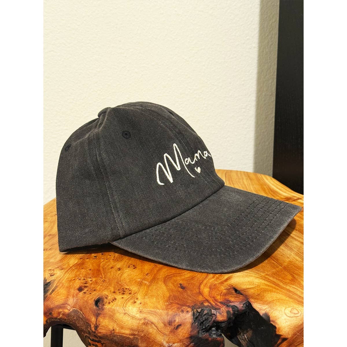 MAMA Embroidered Acid Wash Baseball Cap