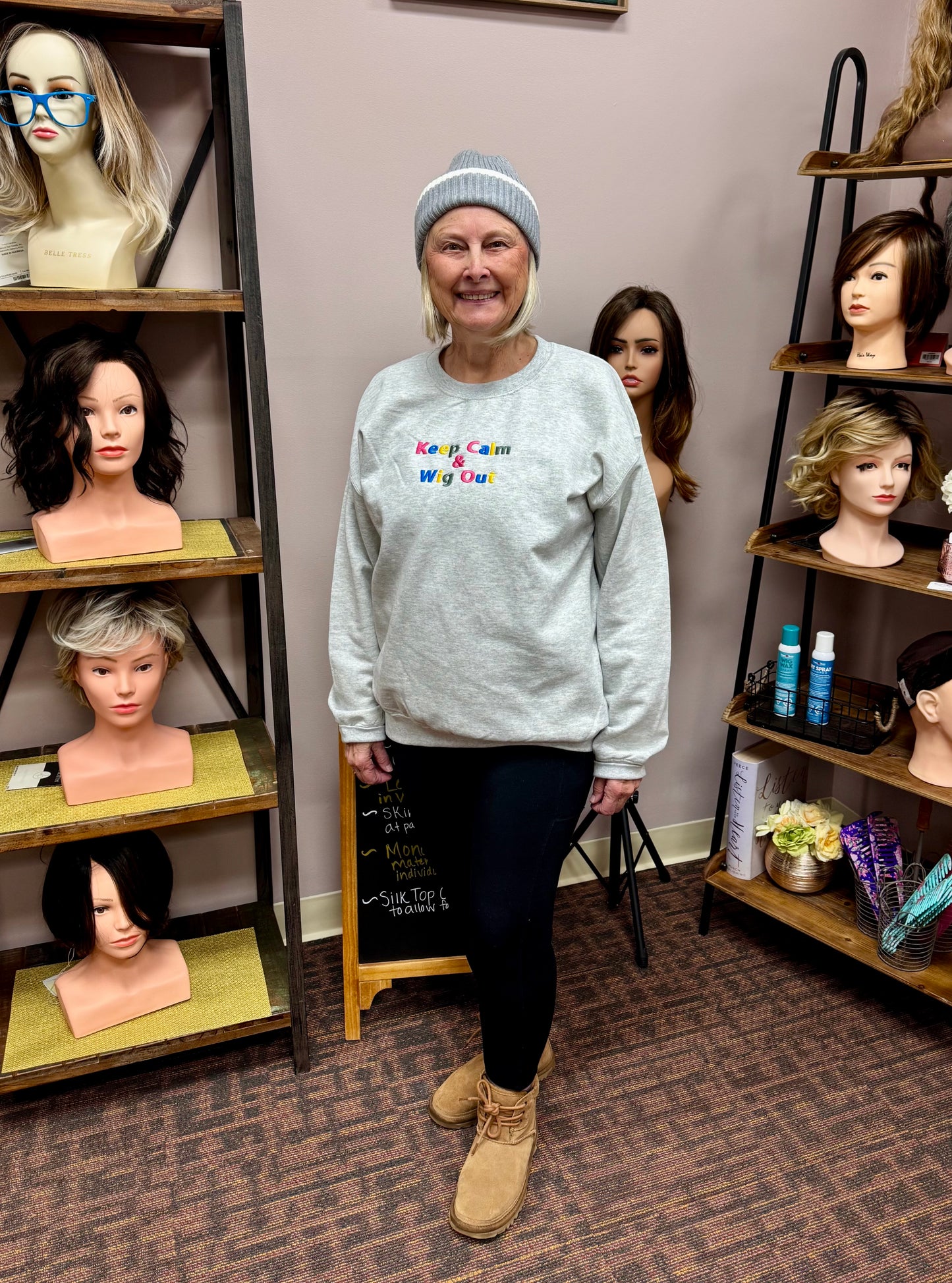 Keep Calm and Wig Out – Multi Color  Embroidered Sweatshirt (Limited Stock)