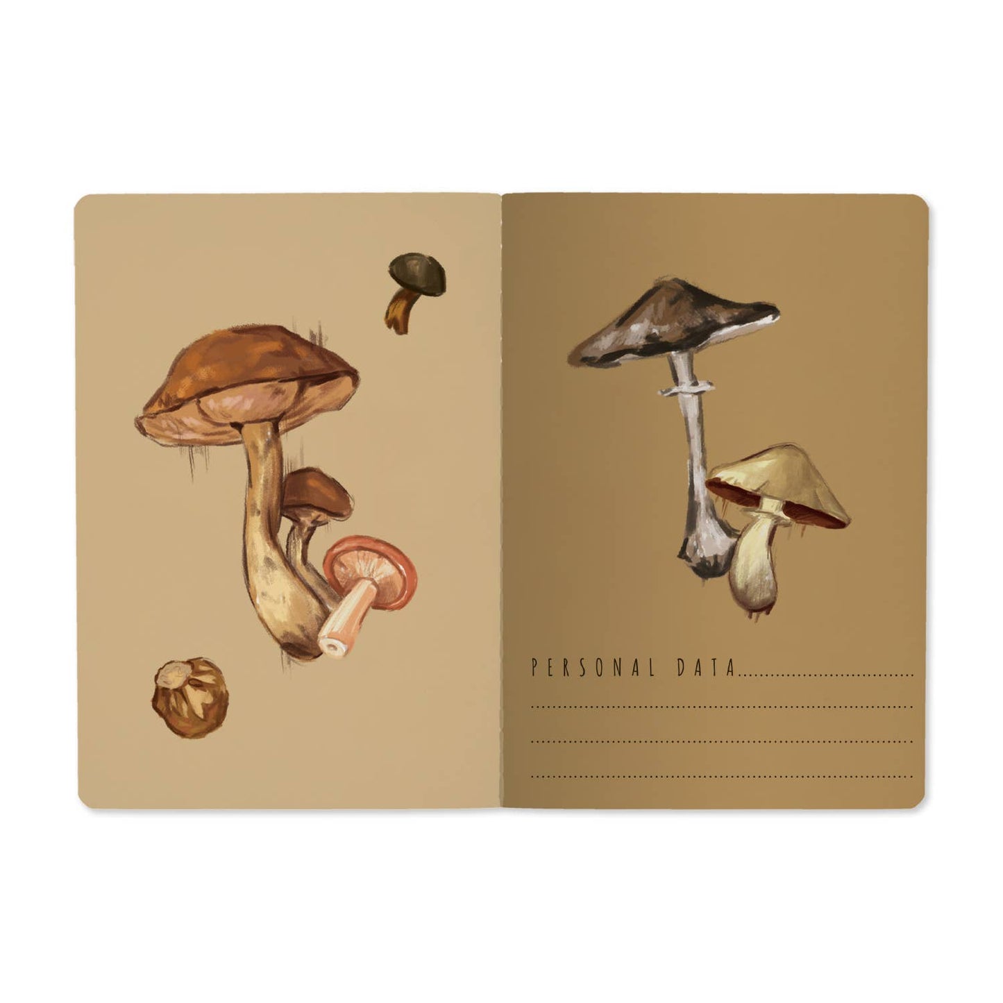 BV by Bruno Visconti – Mushrooms on White Notebook