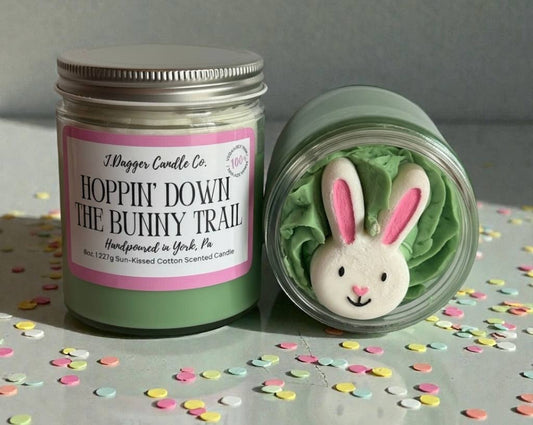 Bunny Trail Easter Themed Soy Dessert Candle by J Dagger Candle Co.