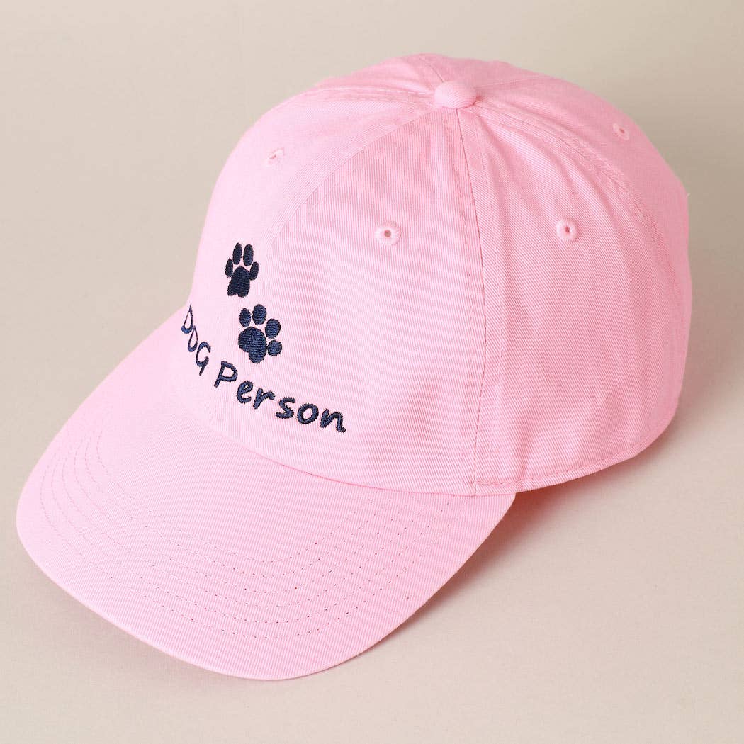 Dog Person Embroidered Cotton Baseball Cap