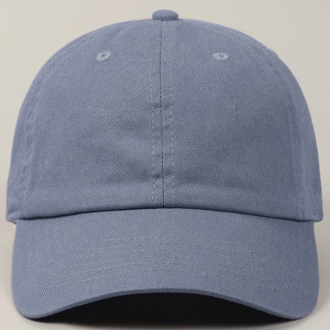 Stone Washed Cotton Solid Color Baseball Cap (Various colors)