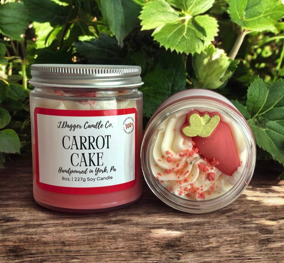 Carrot Cake Soy Dessert Candle by J Dagger Candle Co. - 8oz.