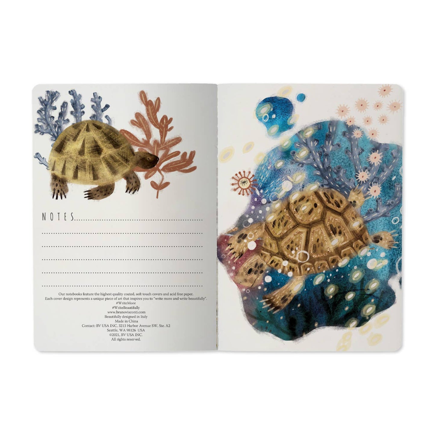 Coral by BV by Bruno Visconti - A5 Notebook