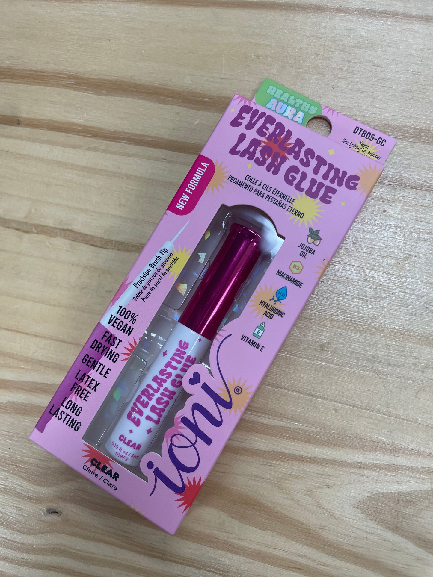 Ioni Eyelash Glue - Clear & Black (Brush Applicator)