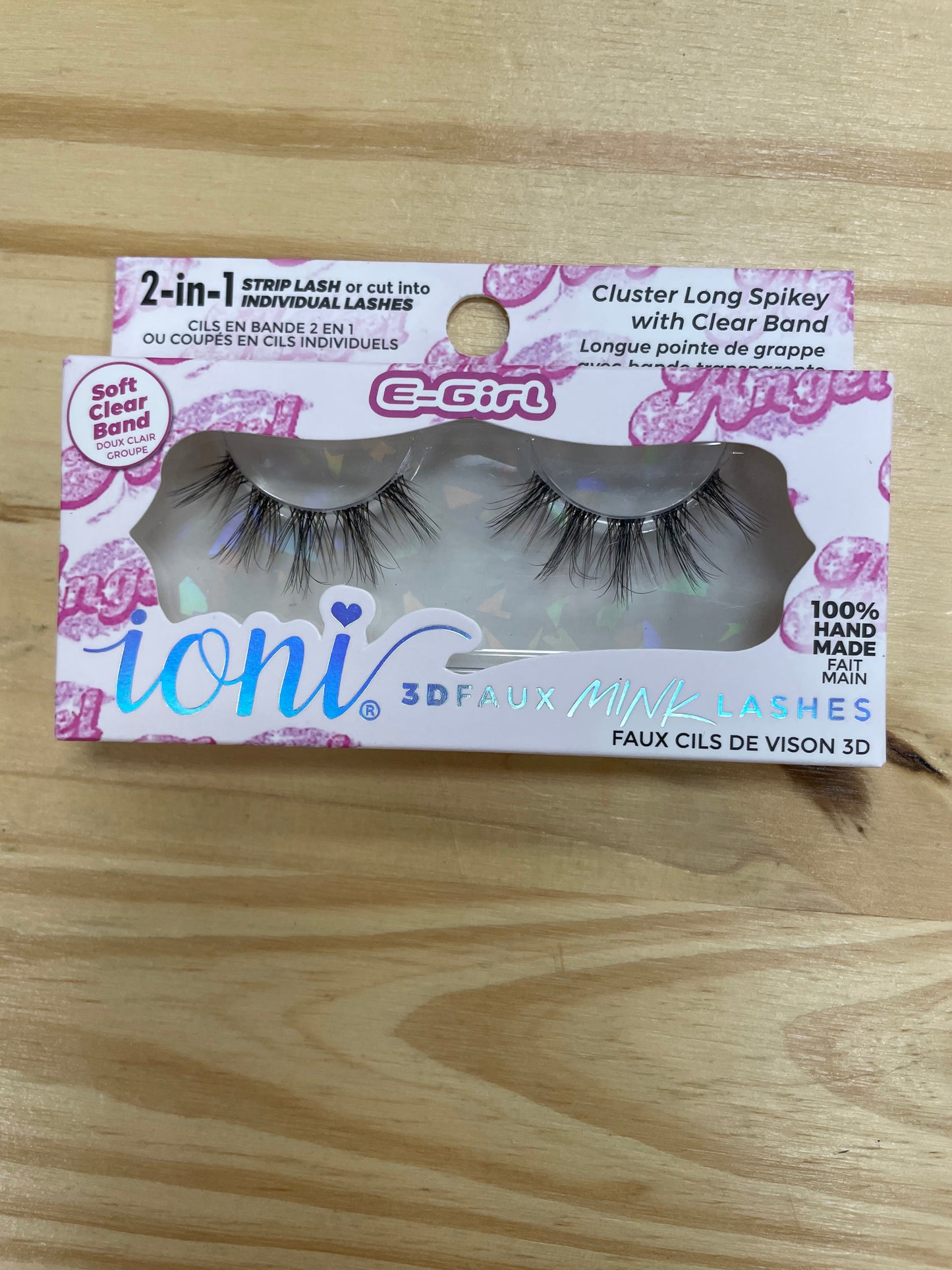 Ioni 2-IN-1 LASHES Faux Mink Strip/Individual Eyelashes VARIOUS STYLES (1 Pair Pack)