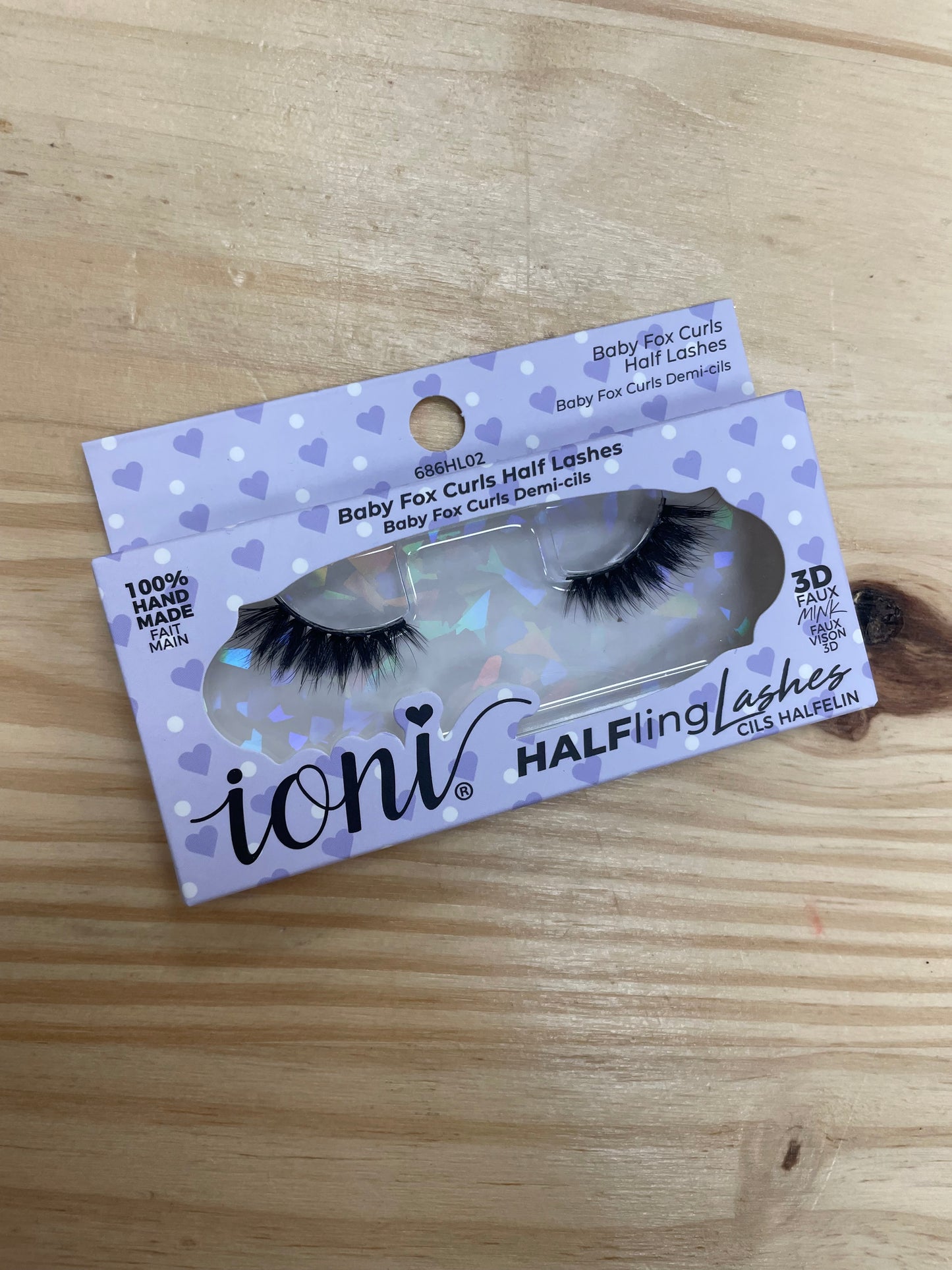 Ioni 3D HALFling Faux Mink Eyelashes, 1 Pair Pack