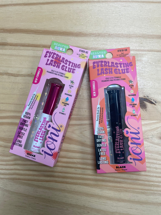 Ioni Eyelash Glue - Clear & Black (Brush Applicator)