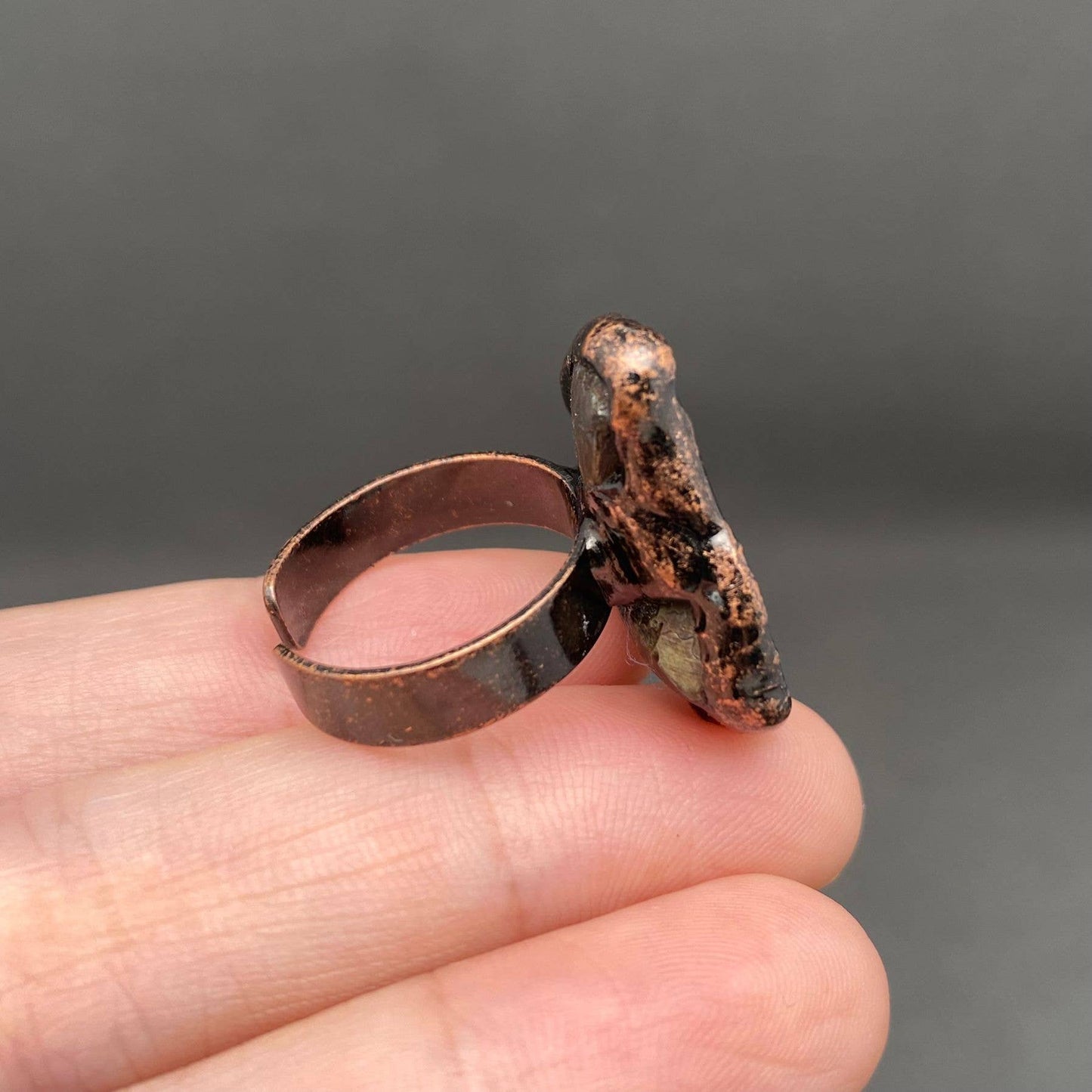 Vintage Ammonite Adjustable Ring