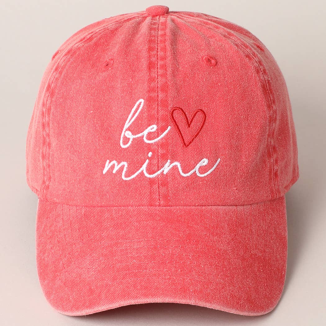 Valentine’s Day “Be Mine” Embroidered Cap