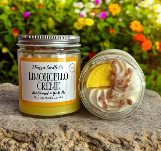 Limoncello Soy Dessert Candle: J Dagger Candle Co. - 8oz