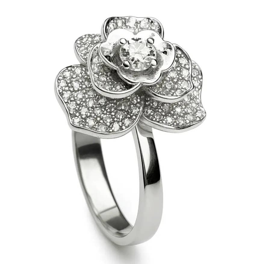 Bloom Spinner Ring – Gold & Silver (Anxiety/Fidget) – Tia Maria Wigs