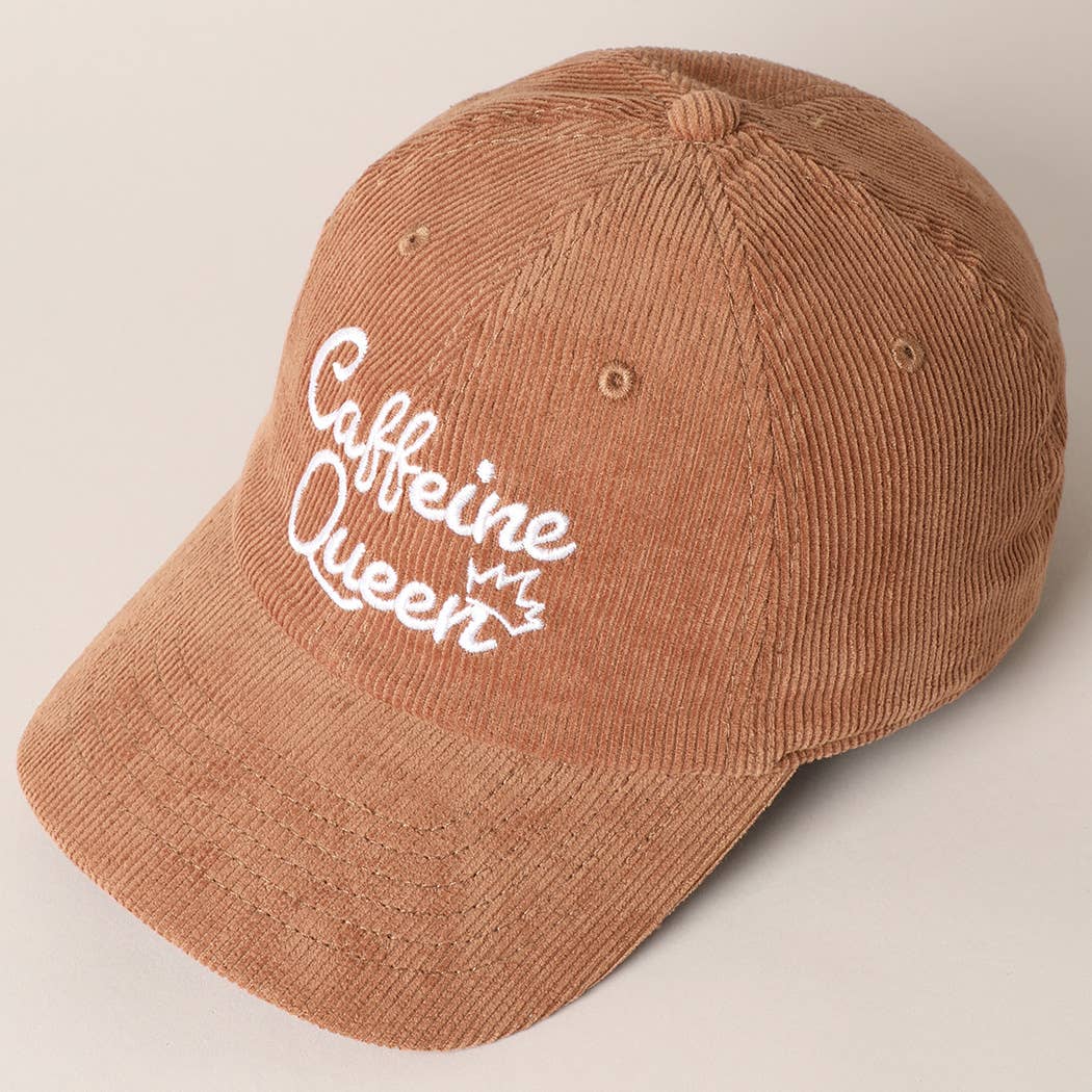 Caffeine Queen Corduroy Cap