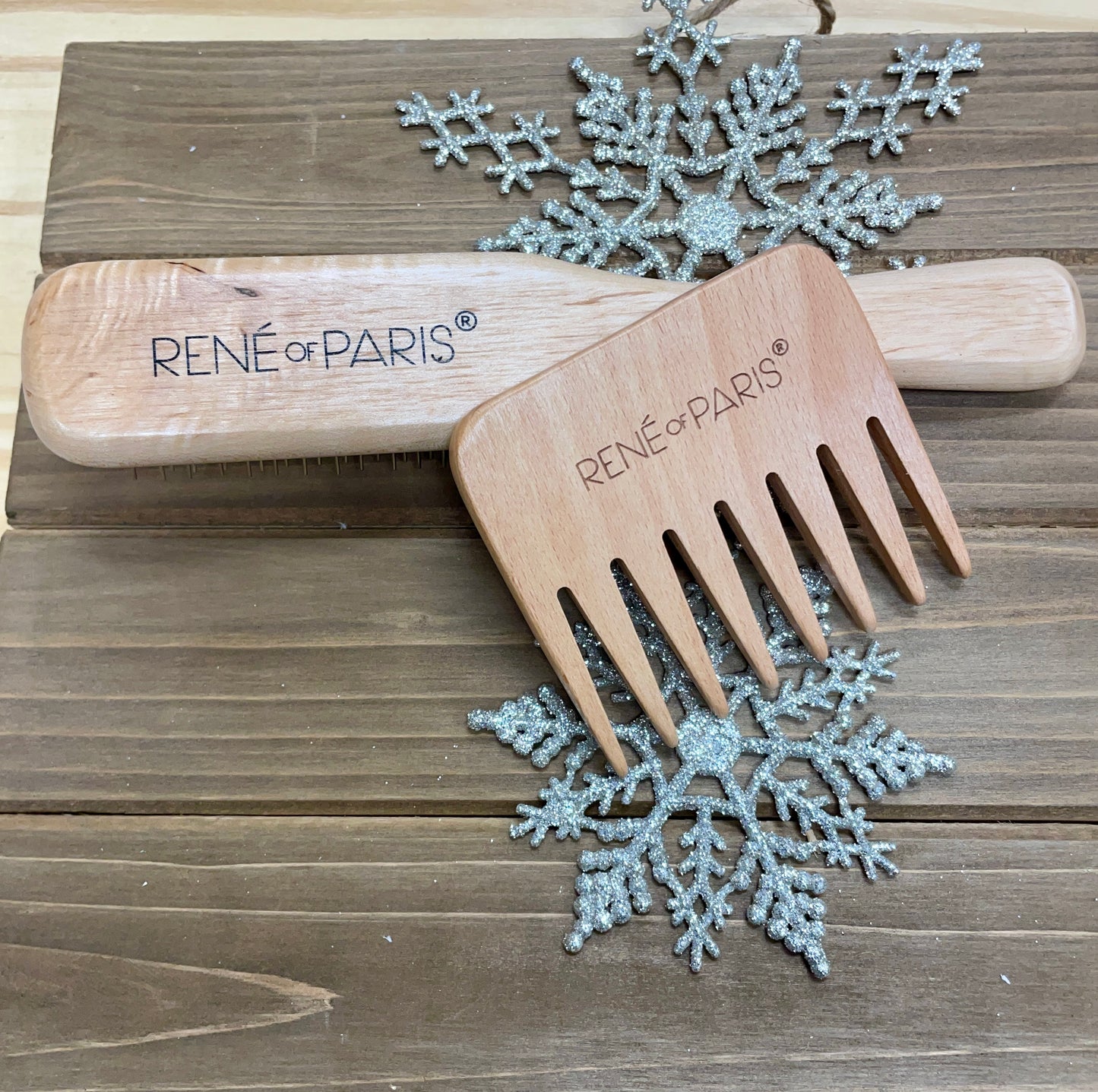 Rene of Paris Wooden Wig Brush & Comb Bundle *LIMITED SPECIAL