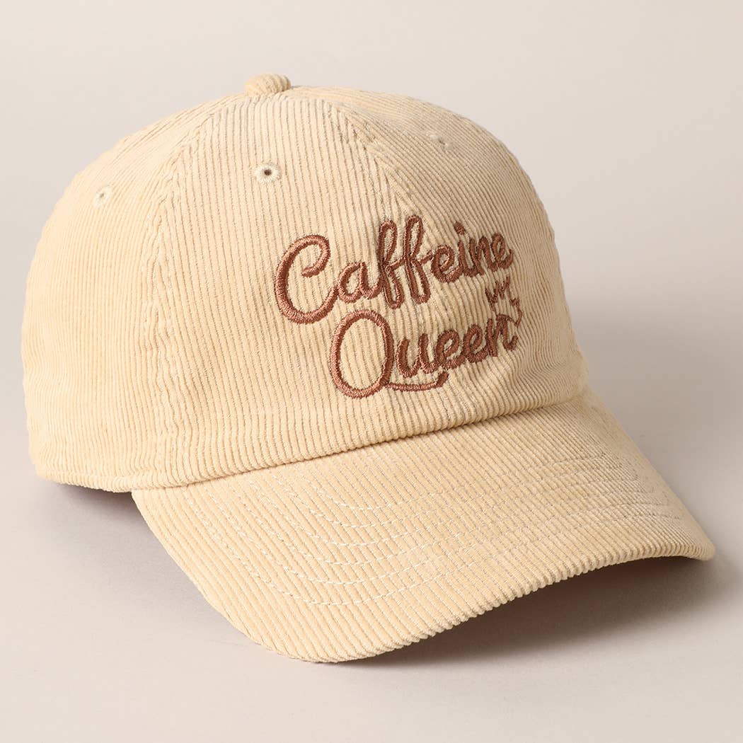 Caffeine Queen Corduroy Cap