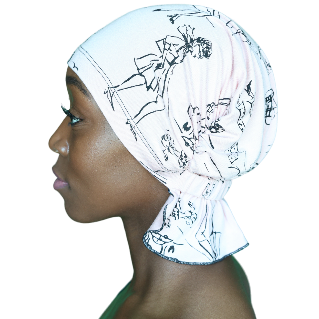 Pink Ladies Paris Scenes Chemo Beanie by Chemo Beanies