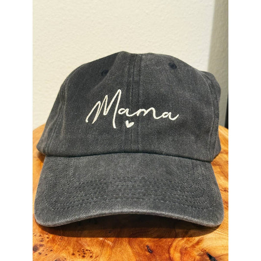 MAMA Embroidered Acid Wash Baseball Cap