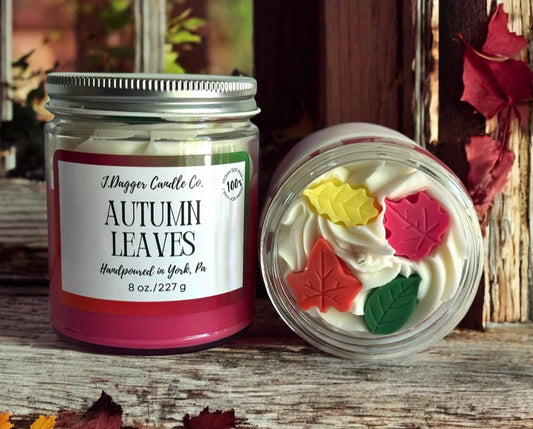 Autumn Leaves Soy Dessert Candle: J Dagger Candle Co. - 8oz.