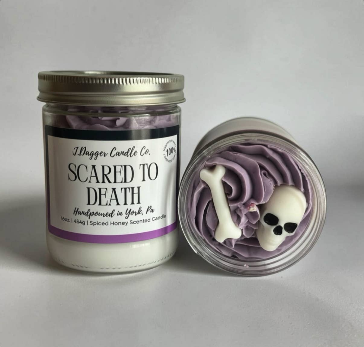 Skeleton Themed Halloween Soy Dessert Candles
