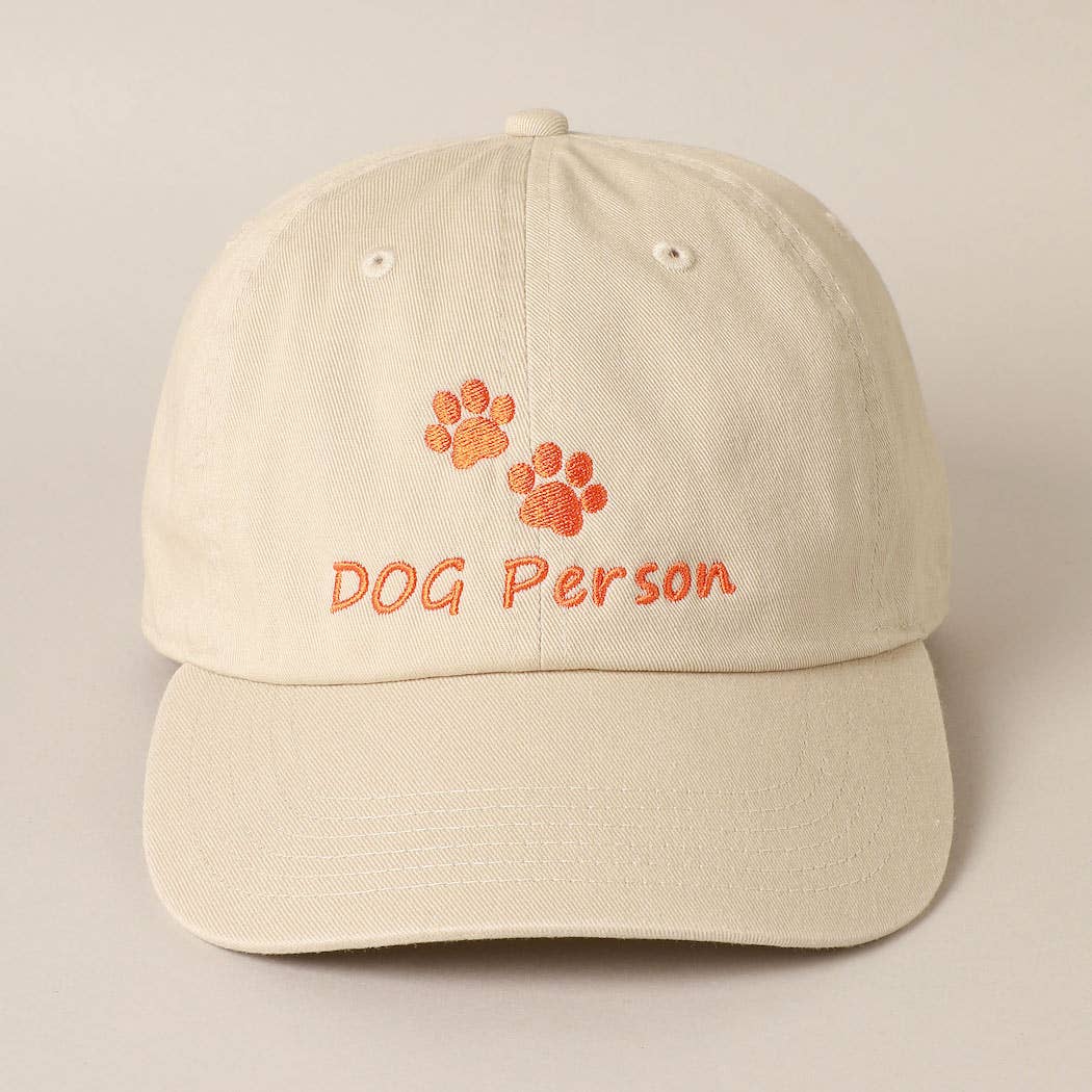 Dog Person Embroidered Cotton Baseball Cap