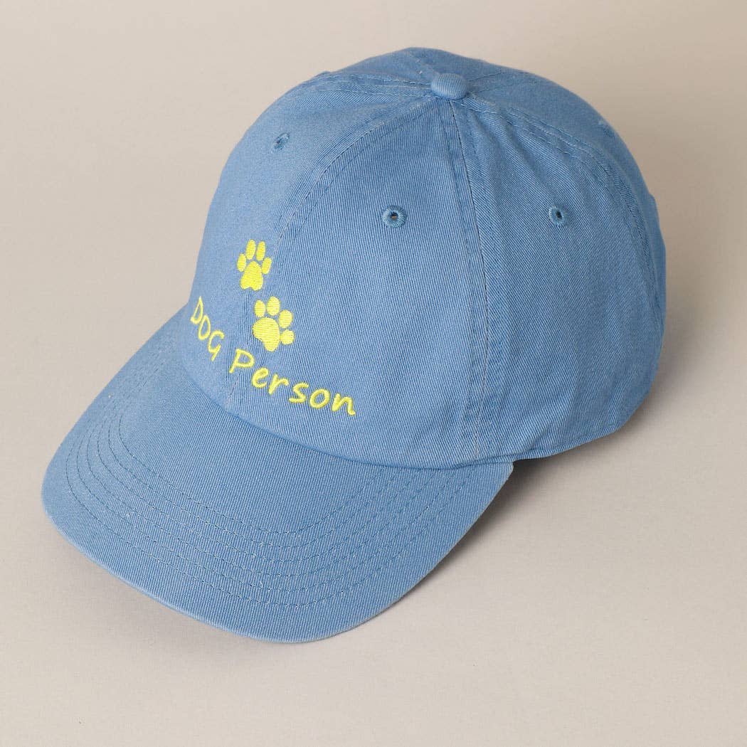 Dog Person Embroidered Cotton Baseball Cap