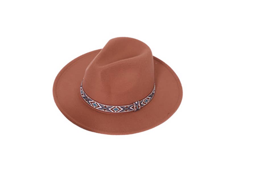 Ladies Fashion Fedora Style Hat – Dark Brown