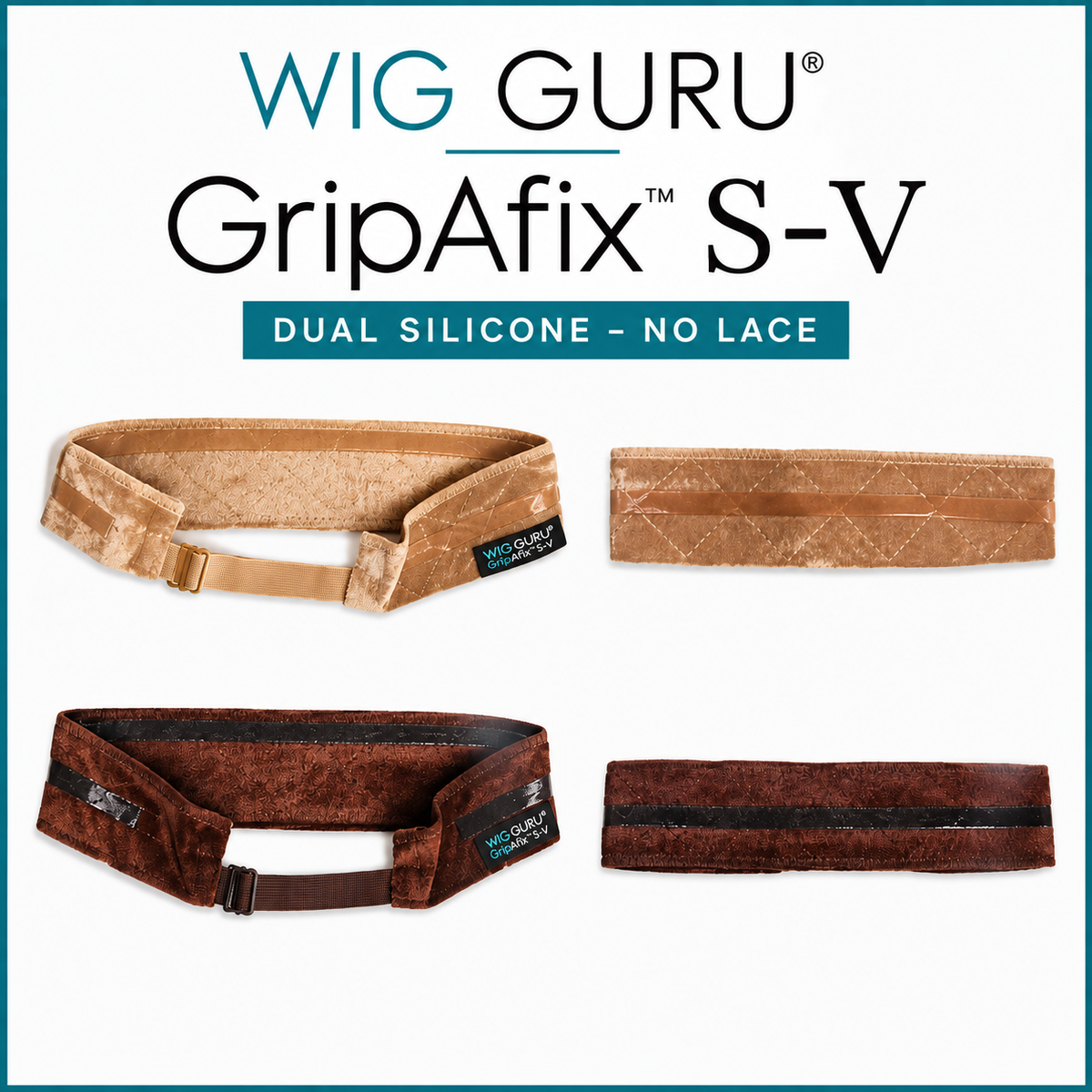 GripAfix™ S-V Dual Silicone Wig Grip – No Lace: by Wig Guru