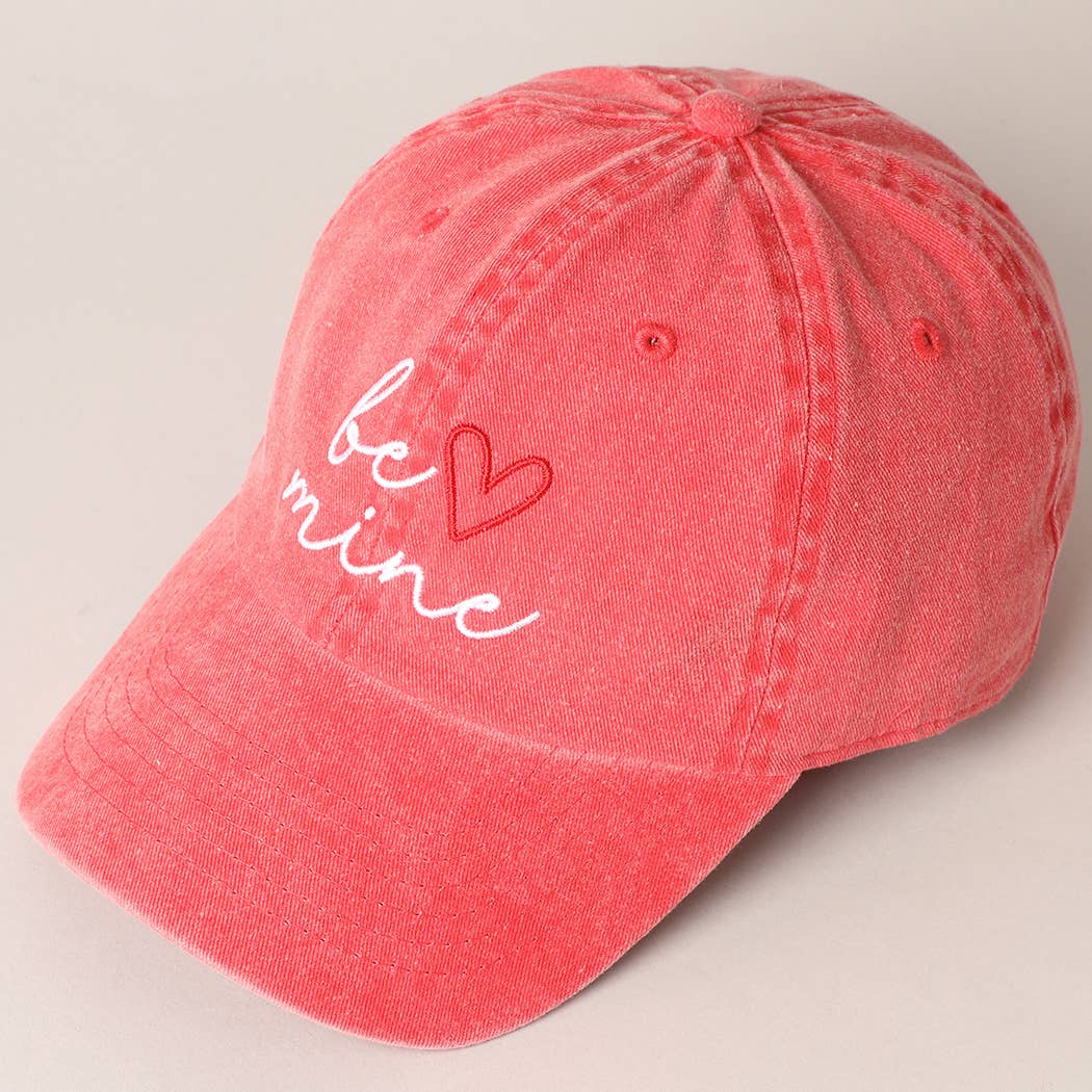 Valentine’s Day “Be Mine” Embroidered Cap