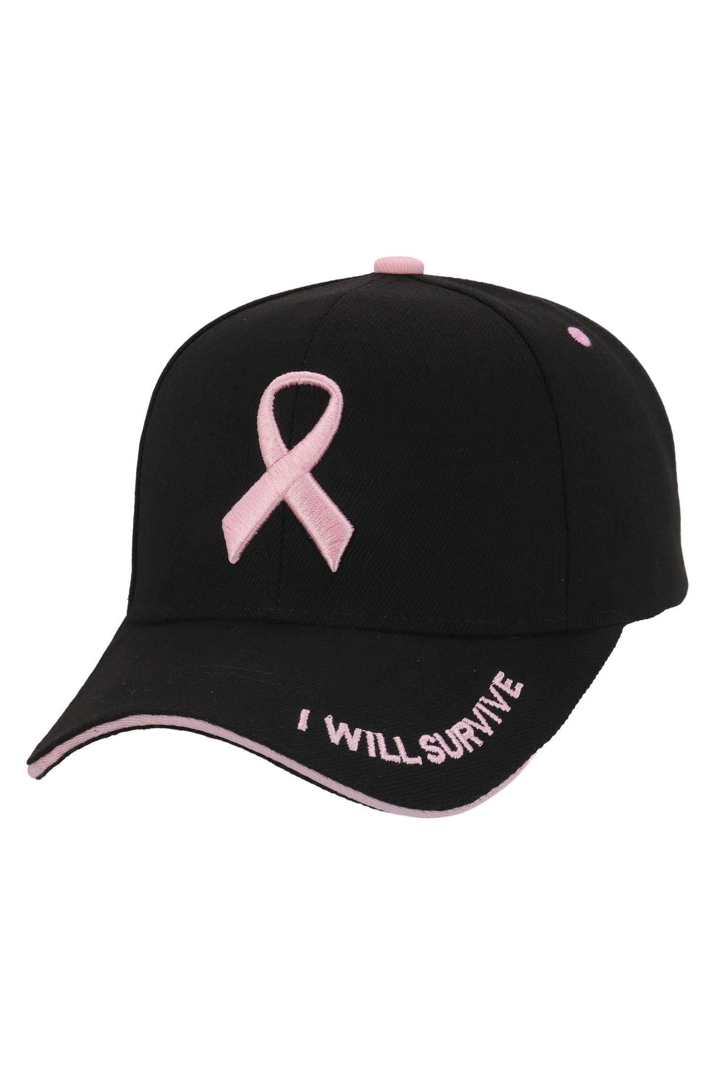 Breast Cancer Awareness Ribbon Baseball Cap by Cap Zone
