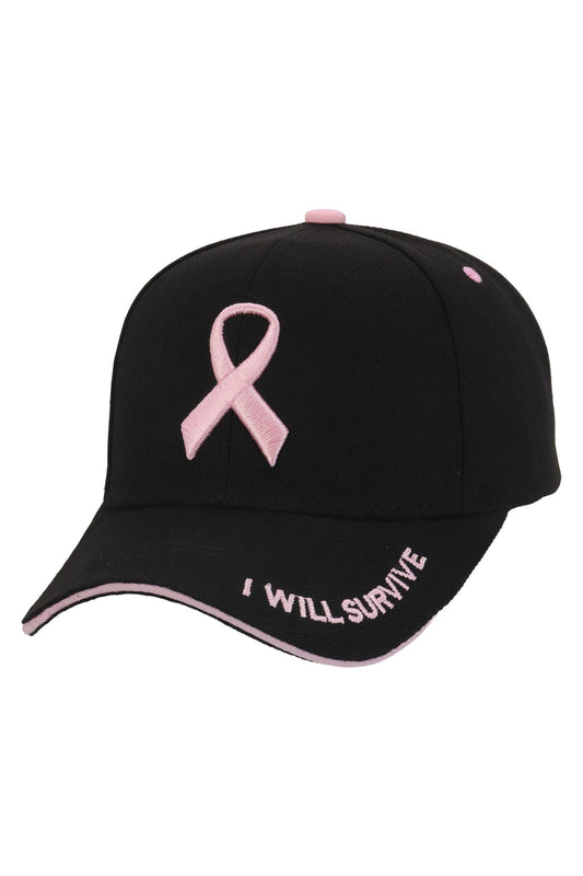 Breast Cancer Awareness Ribbon Baseball Cap by Cap Zone