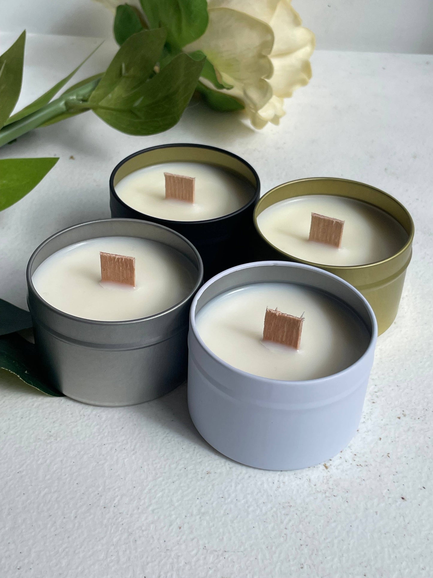 Wood Wick Candle – 4 oz by Akivodu Candles - Various Scents